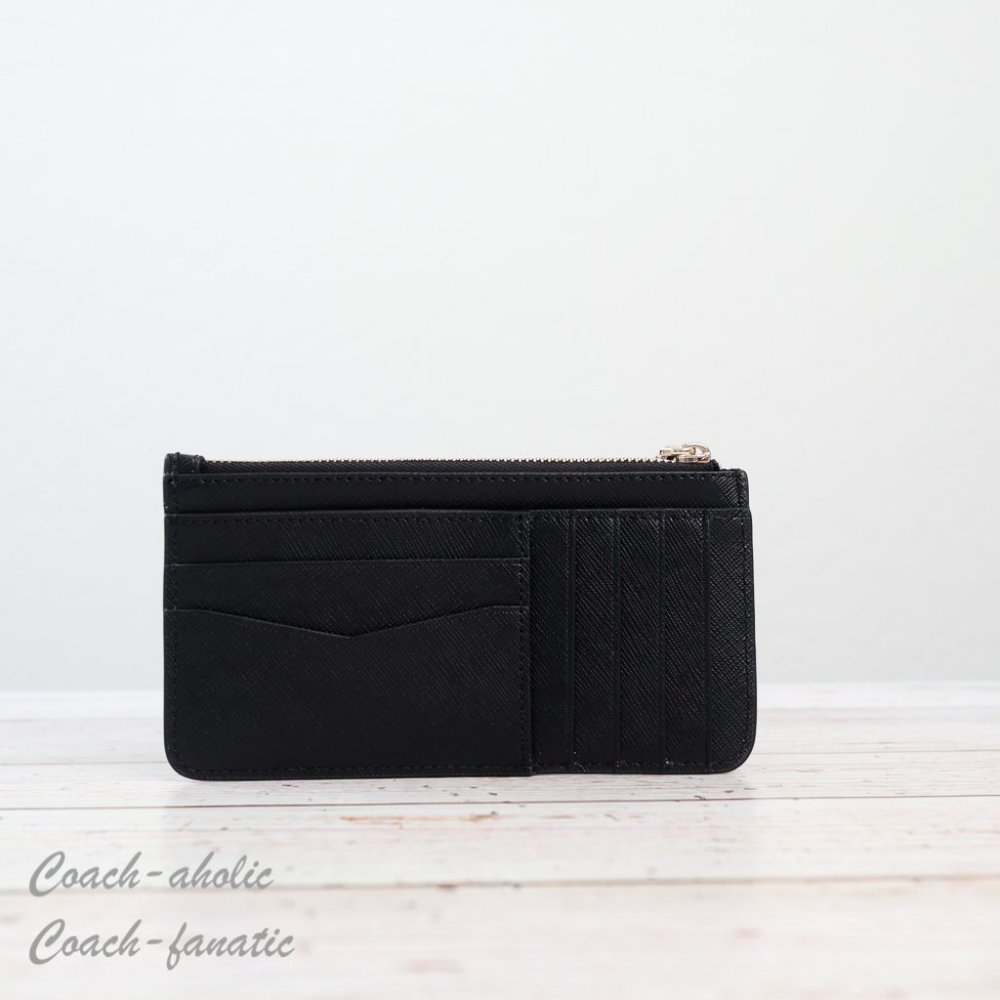NWT Kate Spade Staci Large Leather Slim Card Holder Wallet in Black - Picture 2 of 9